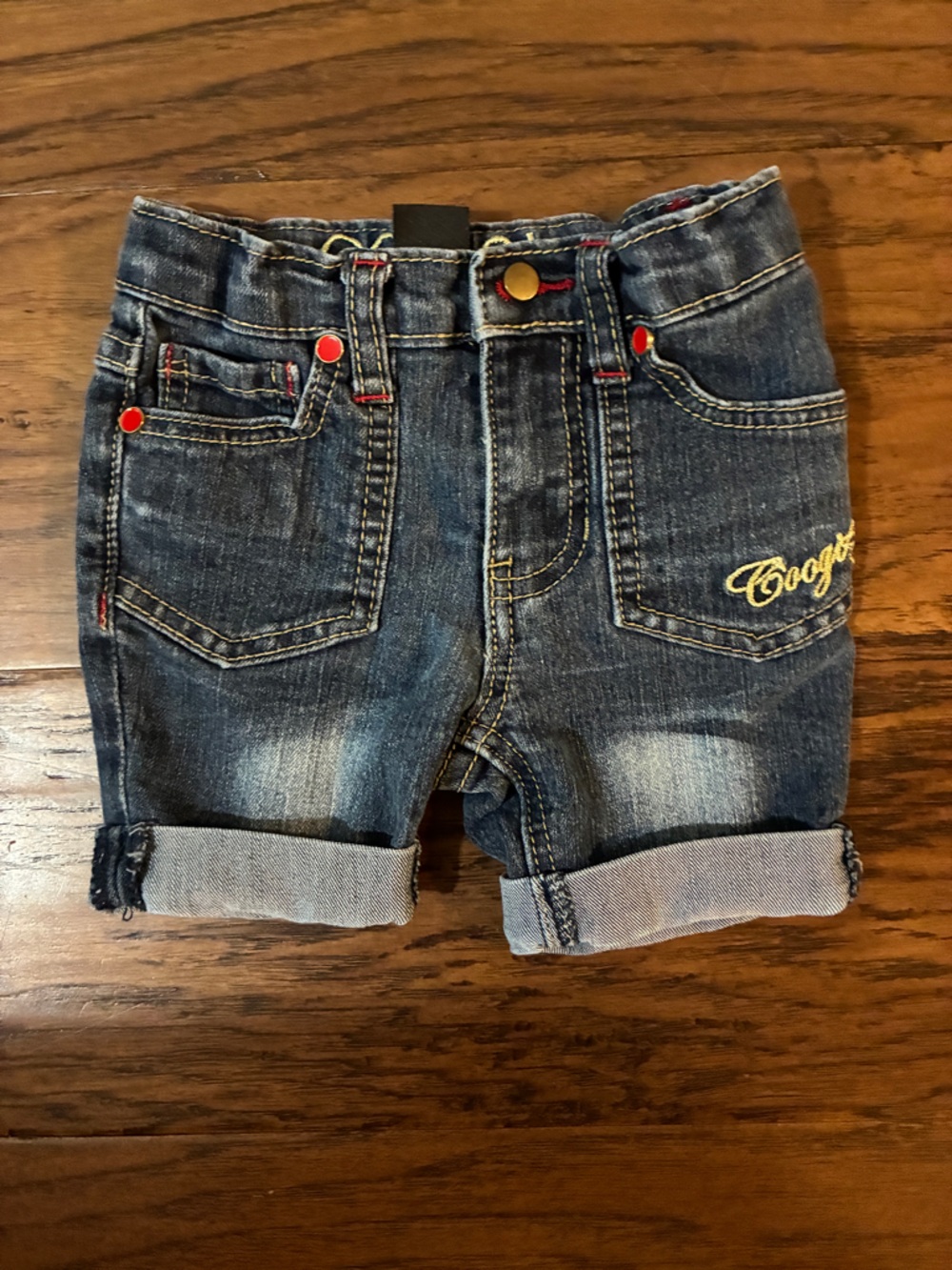 Coogi Australia Toddler 2T Jean Shorts Embroidered Pockets Vintage 90s Y2K Rare